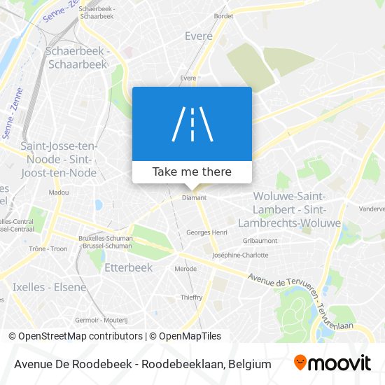 Avenue De Roodebeek - Roodebeeklaan map