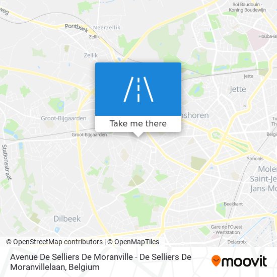 Avenue De Selliers De Moranville - De Selliers De Moranvillelaan plan