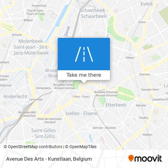 Avenue Des Arts - Kunstlaan map