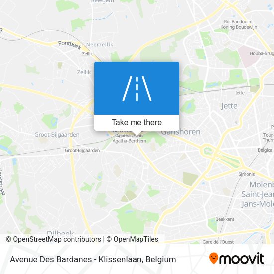 Avenue Des Bardanes - Klissenlaan plan
