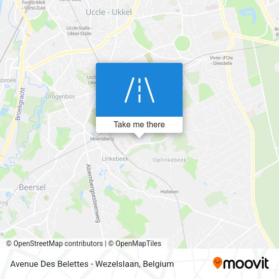 Avenue Des Belettes - Wezelslaan map