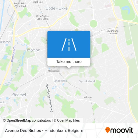 Avenue Des Biches - Hindenlaan map