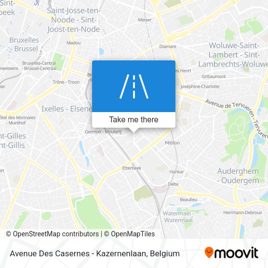 Avenue Des Casernes - Kazernenlaan plan