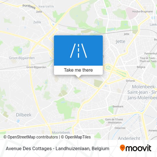 Avenue Des Cottages - Landhuizenlaan map