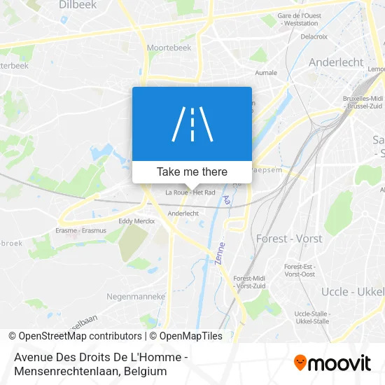 Avenue Des Droits De L'Homme - Mensenrechtenlaan map