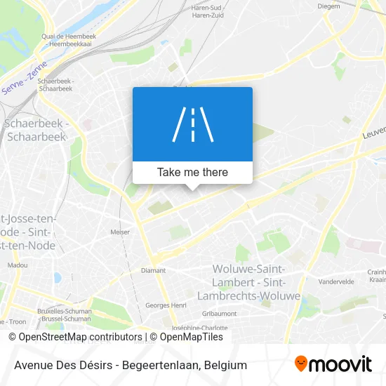 Avenue Des Désirs - Begeertenlaan map