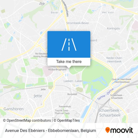 Avenue Des Ebéniers - Ebbebomenlaan map