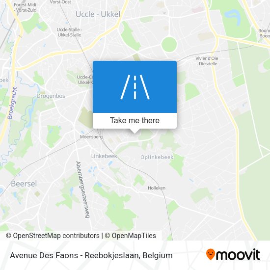 Avenue Des Faons - Reebokjeslaan map