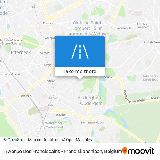 Avenue Des Franciscains - Franciskanenlaan map