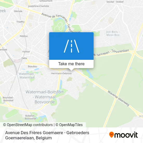 Avenue Des Frères Goemaere - Gebroeders Goemaerelaan map