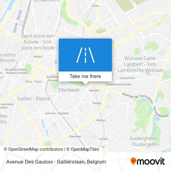 Avenue Des Gaulois - Galliërslaan map