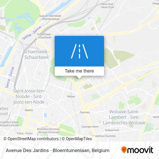 Avenue Des Jardins - Bloemtuinenlaan map
