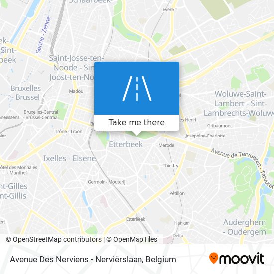Avenue Des Nerviens - Nerviërslaan map