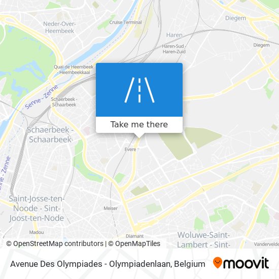 Avenue Des Olympiades - Olympiadenlaan plan