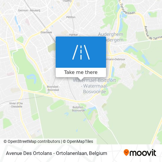 Avenue Des Ortolans - Ortolanenlaan map
