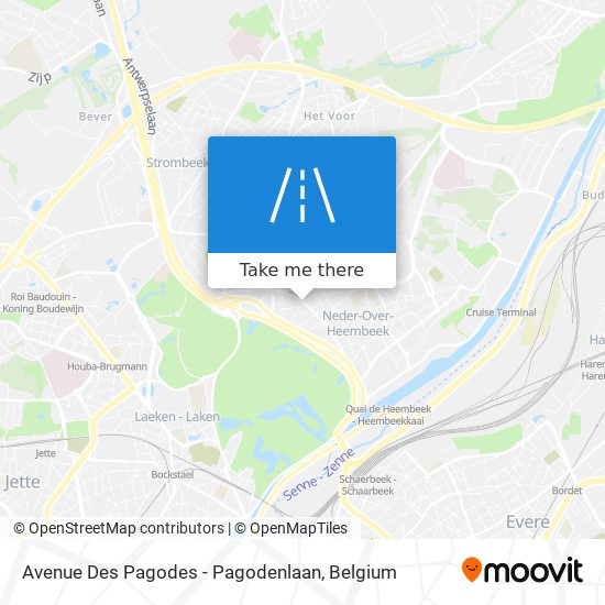 Avenue Des Pagodes - Pagodenlaan map