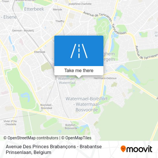 Avenue Des Princes Brabançons - Brabantse Prinsenlaan plan