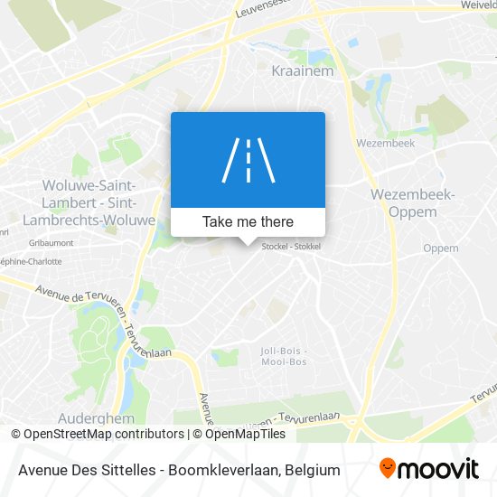 Avenue Des Sittelles - Boomkleverlaan map