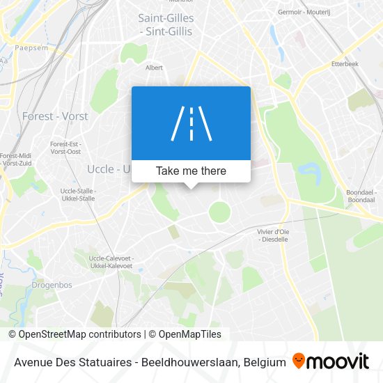 Avenue Des Statuaires - Beeldhouwerslaan map