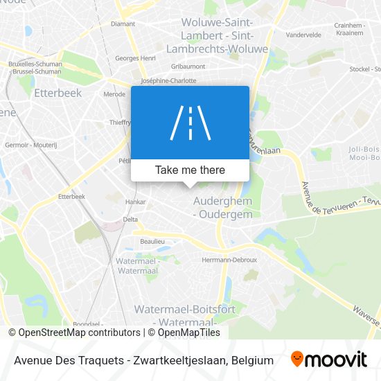 Avenue Des Traquets - Zwartkeeltjeslaan map