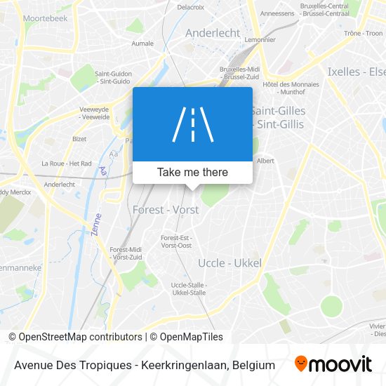 Avenue Des Tropiques - Keerkringenlaan map