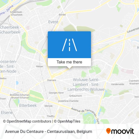Avenue Du Centaure - Centauruslaan map