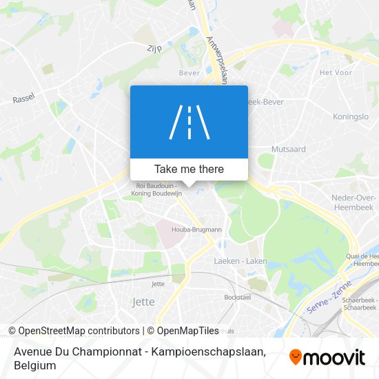 Avenue Du Championnat - Kampioenschapslaan map
