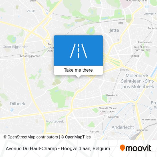 Avenue Du Haut-Champ - Hoogveldlaan plan