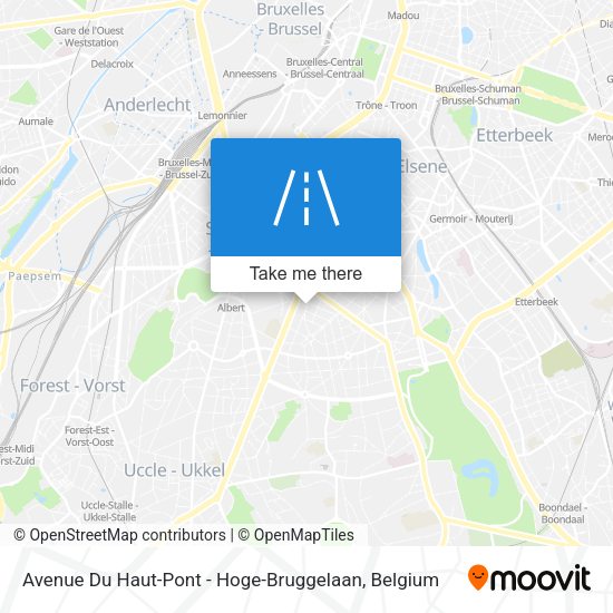 Avenue Du Haut-Pont - Hoge-Bruggelaan map