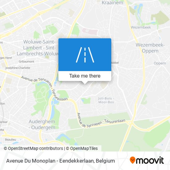 Avenue Du Monoplan - Eendekkerlaan map