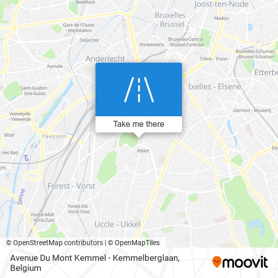 Avenue Du Mont Kemmel - Kemmelberglaan plan