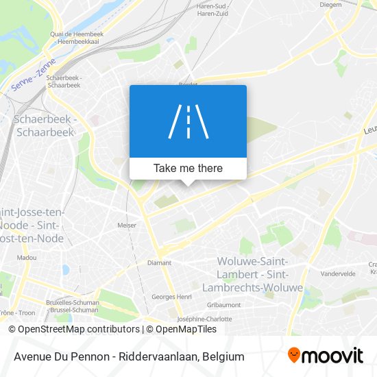 Avenue Du Pennon - Riddervaanlaan plan
