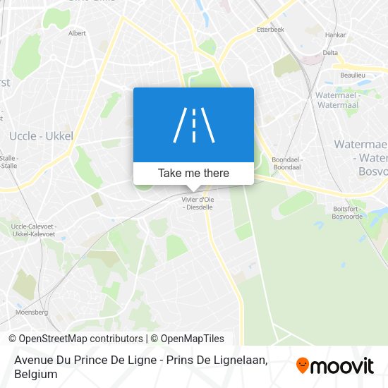 Avenue Du Prince De Ligne - Prins De Lignelaan map