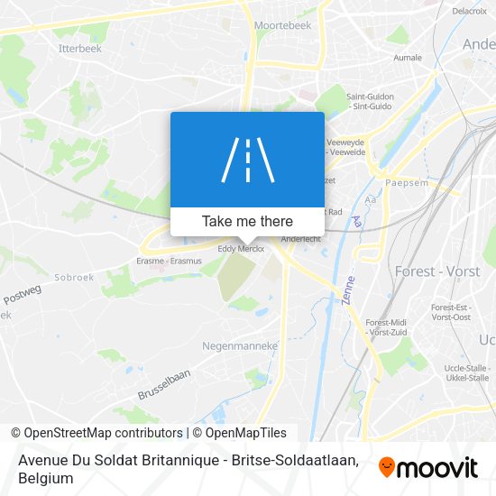 Avenue Du Soldat Britannique - Britse-Soldaatlaan plan