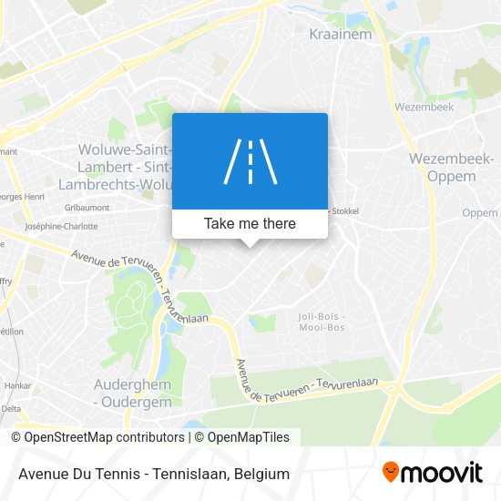 Avenue Du Tennis - Tennislaan map