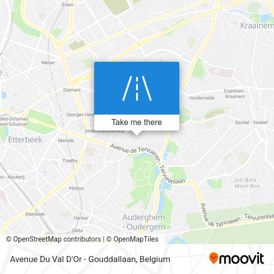 Avenue Du Val D'Or - Gouddallaan map