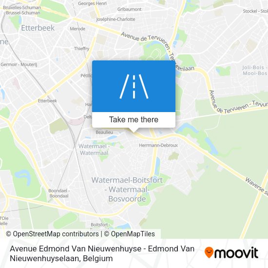 Avenue Edmond Van Nieuwenhuyse - Edmond Van Nieuwenhuyselaan plan