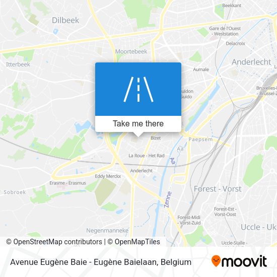 Avenue Eugène Baie - Eugène Baielaan map