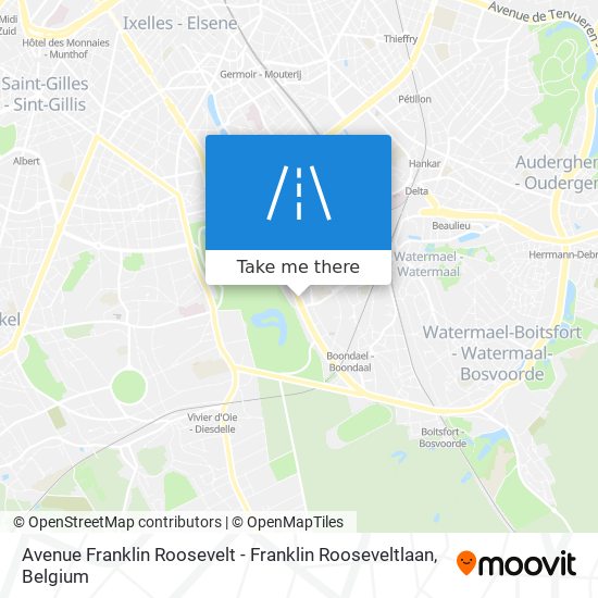 Avenue Franklin Roosevelt - Franklin Rooseveltlaan map