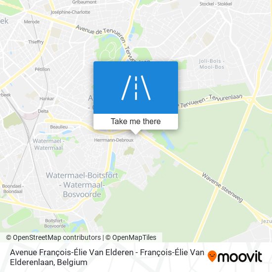 Avenue François-Élie Van Elderen - François-Élie Van Elderenlaan map