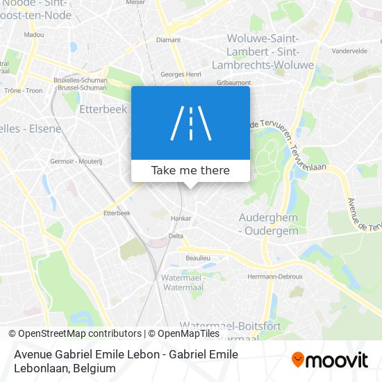 Avenue Gabriel Emile Lebon - Gabriel Emile Lebonlaan map