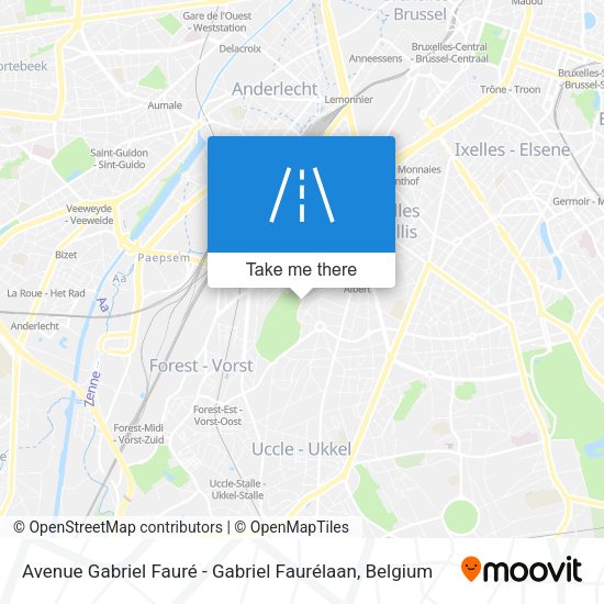 Avenue Gabriel Fauré - Gabriel Faurélaan map