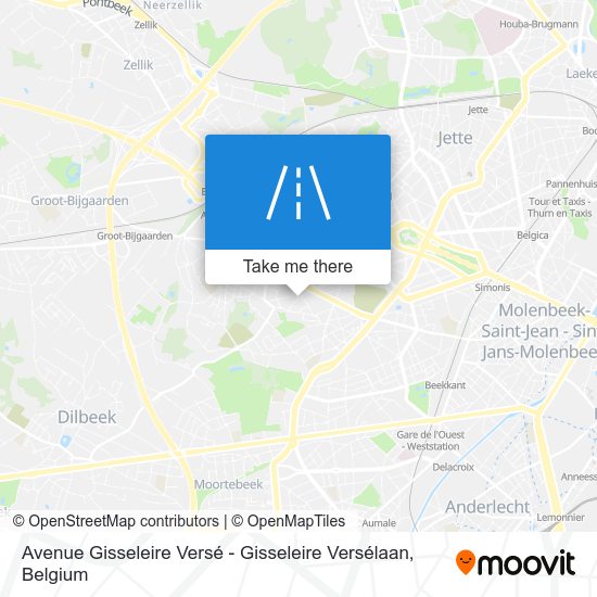 Avenue Gisseleire Versé - Gisseleire Versélaan map