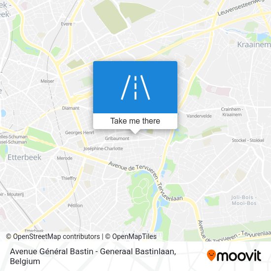 Avenue Général Bastin - Generaal Bastinlaan map