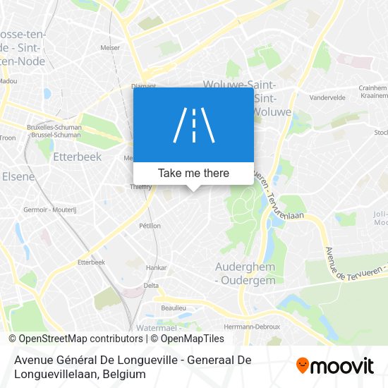 Avenue Général De Longueville - Generaal De Longuevillelaan map