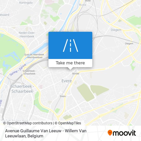 Avenue Guillaume Van Leeuw - Willem Van Leeuwlaan map