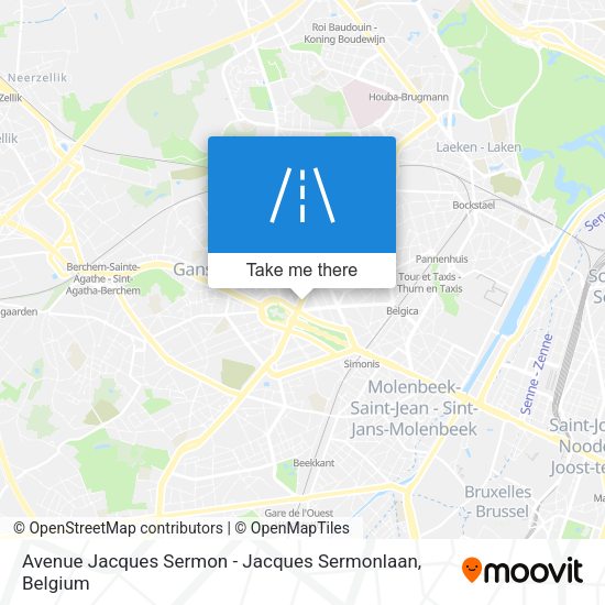Avenue Jacques Sermon - Jacques Sermonlaan map
