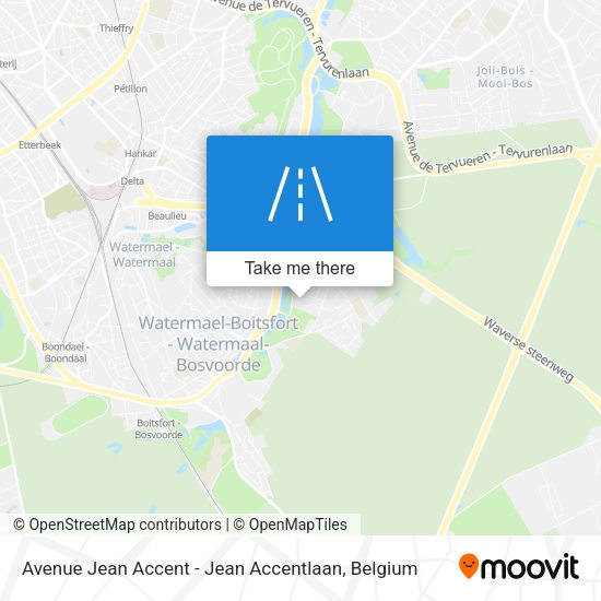 Avenue Jean Accent - Jean Accentlaan plan