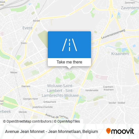 Avenue Jean Monnet - Jean Monnetlaan map