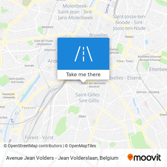 Avenue Jean Volders - Jean Volderslaan map